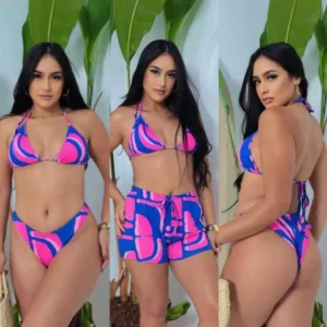 Kit C/10 Conjuntos de Triquini ( sutiã + Tanga + shorts)