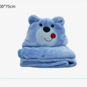 Kit C/12 Mantas Infantil Capuz de Urso 100x75cm