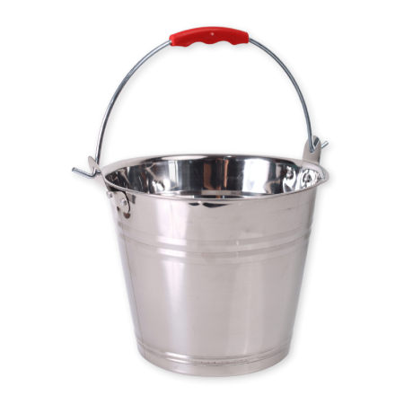 Balde De Gelo Aço Inox Inoxidável Grande Com Alças 20cm x 19cm