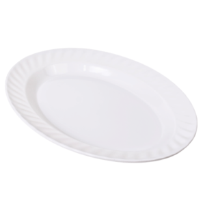 Bandeja Oval De Melamina 41cm Branco