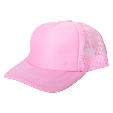 Boné Trucker Liso com Aba Curvada - Rosa