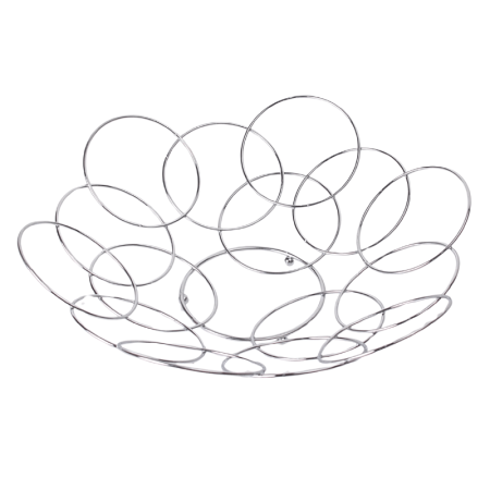 Fruteira De Mesa Em Metal Preta 32cm x 7,5cm