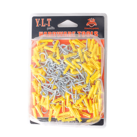 Kit 180 Ganchos e Buchas Nº 6