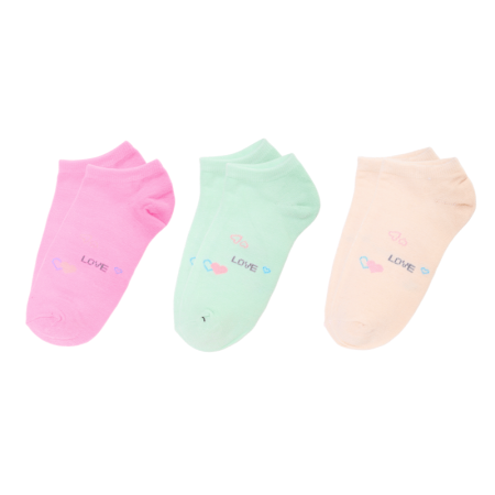 Kit 3 Pares de Meias Feminina Cano Curto Estampada