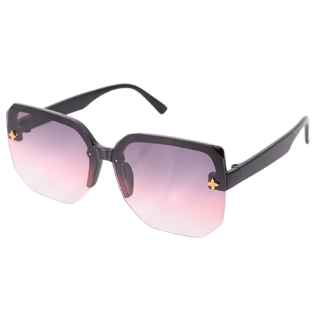 Óculos De Sol Preto com Lente em Degradê 14cm x 14,5cm