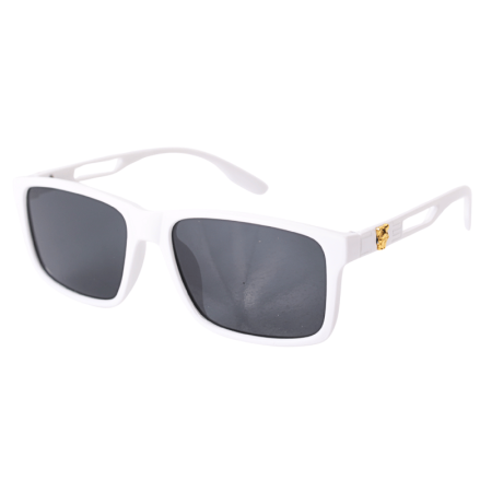 Óculos De Sol Quadrado Branco com Lente Preta 14cm x 14cm