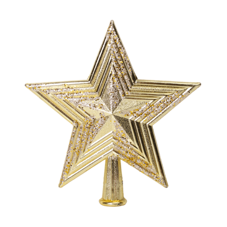 Ponteira Estrela Para Árvore de Natal 15cm x 15,5cm