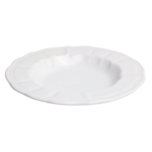 Prato de Cerâmica Fundo Branco 22cm
