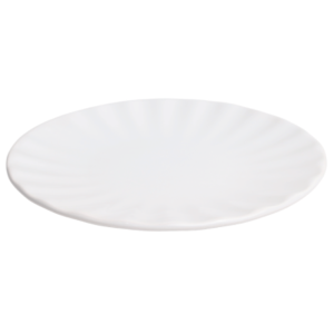 Prato de Cerâmica Raso Branco 22cm