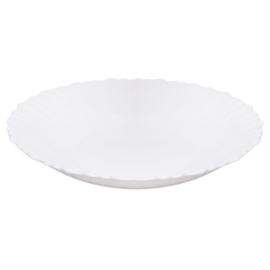 Prato Fundo de Vidro Opal Branco 24cm