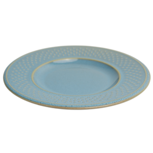 Prato Raso de Cerâmica Turquesa 21cm