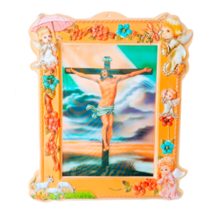 Quadro 3D Religioso Moldura Plástico 41x48cm