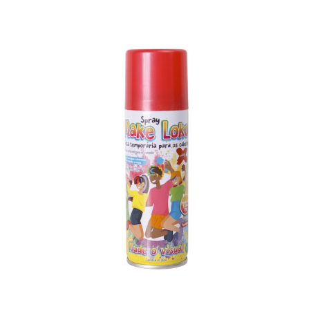 Spray Pinta Cabelo Make Loko Tinta Temporária Vermelha 120ml