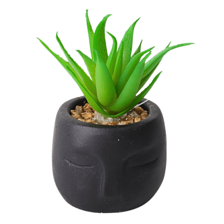 Suculenta Artificial Com Vaso 9cm x 5cm