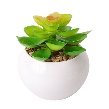 Suculenta Artificial Com Vaso 9cm x 6cm