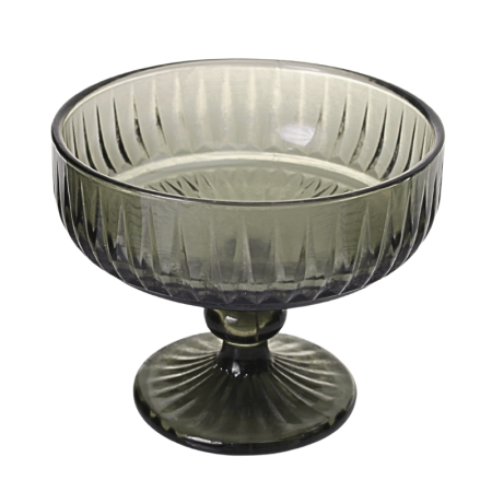 Taça De Sobremesa De Vidro Verde Escuro 300ml 10cm x 12cm