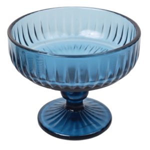 Taça de Vidro Azul para Sobremesa 12cm