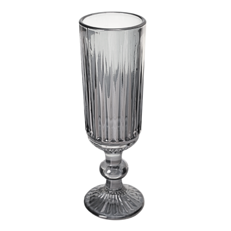 Taça De Vidro Prateada 150ml 18,5cm x 5,5cm