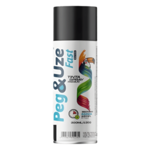Tinta Spray 300ml / 130g - Preto Brilhante