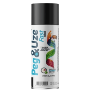 Tinta Spray 300ml / 130g - Preto Semi Brilho