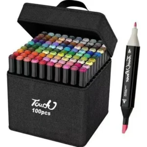 100 cores Canetinhas Touch Ponta Dupla Atacado Papelaria - (cópia) - (cópia)