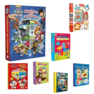 Kit C/6 Box de mini livros personagens variados