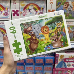 Kit C/6 Quebra Cabeça 60 Peças Personagem Infantil Brinquedos Atacado