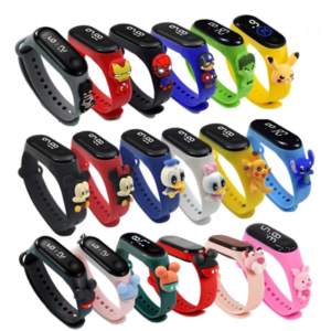 Kit C/10 Relógios Led Infantil Personagem Atacado
